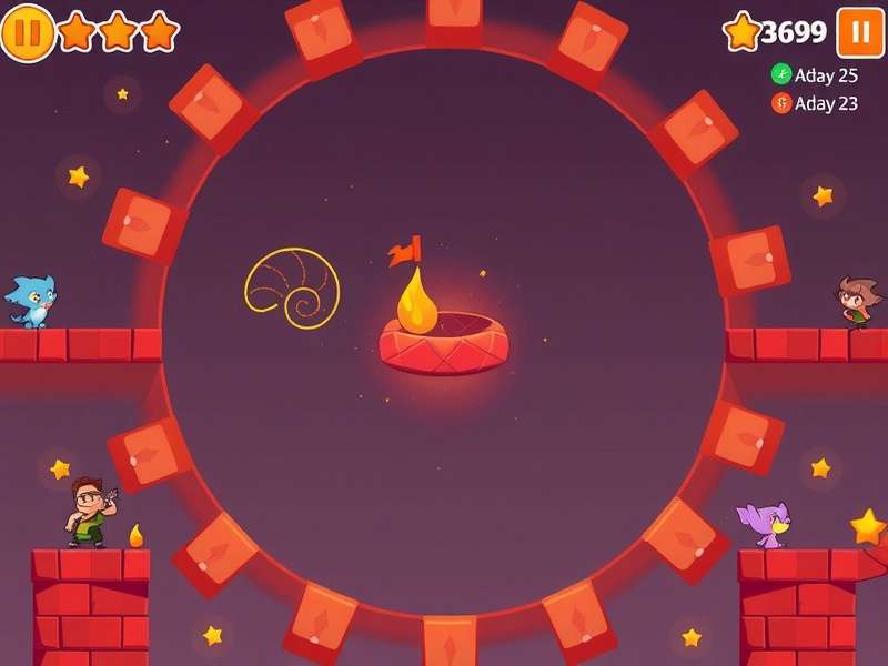 Spiral Leap Rush level design showing spiral pathways